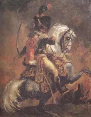 Theodore Gericault Chasseur of the Imperial Guard,Charging (mk10 France oil painting art